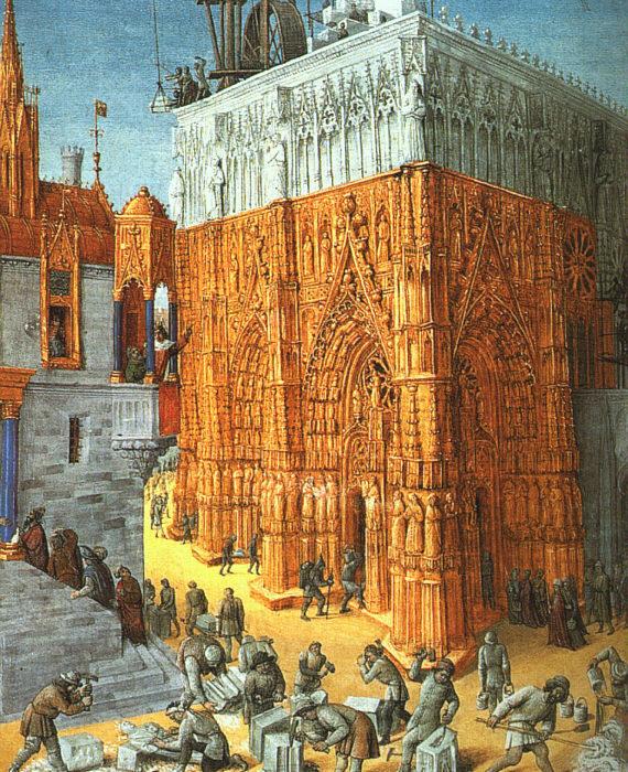 Jean Fouquet The Building of a Cathedral Germany oil painting art